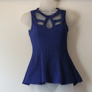 Blue BeBe 2B Peplum Top